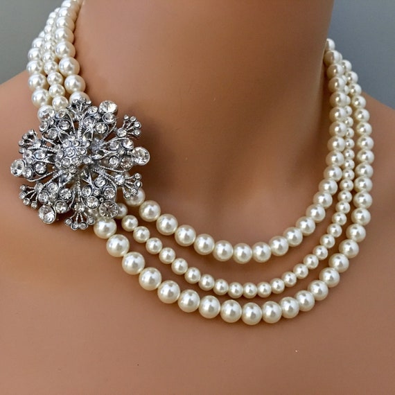 Haraty Bride Wedding Crystal Pearl Necklace Earrings India | Ubuy