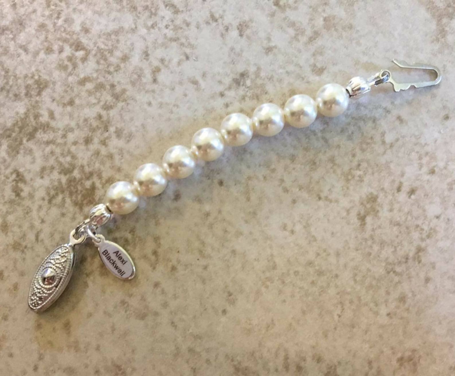 Pearl Necklace Extender fish hook clasp in Silver or Gold a Etsy