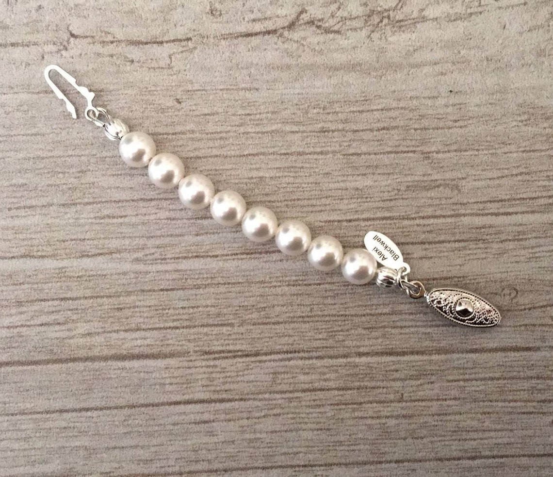 Pearl Necklace Extender fish hook clasp in Silver or Gold a Etsy