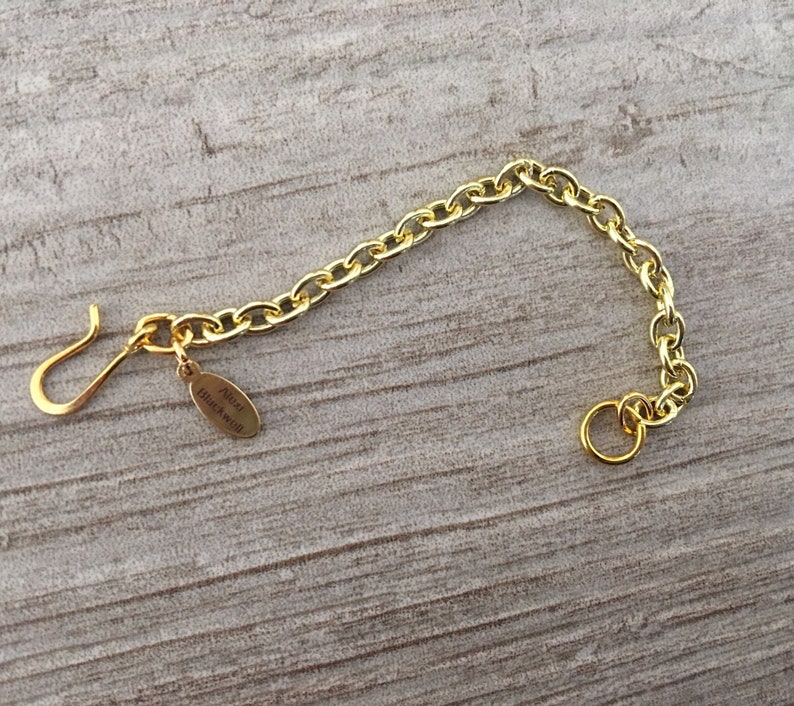 Gold Necklace Extender Heavier Chain With Hook Clasp in Gold Etsy