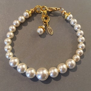 Ensemble de bijoux de demoiselle dhonneur, collier de perles, bracelet et boucles doreilles, un seul brin de perles Swarovski crème ivoire ou votre choix de couleur de mariage image 8