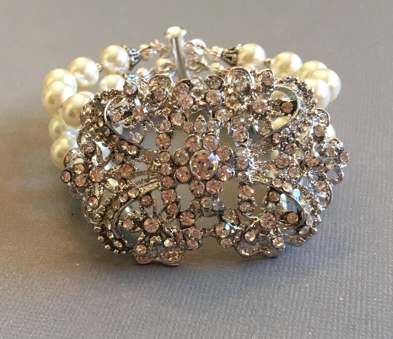 Complete Bridal Jewelry Set Pearl Necklace Bracelet and Etsy