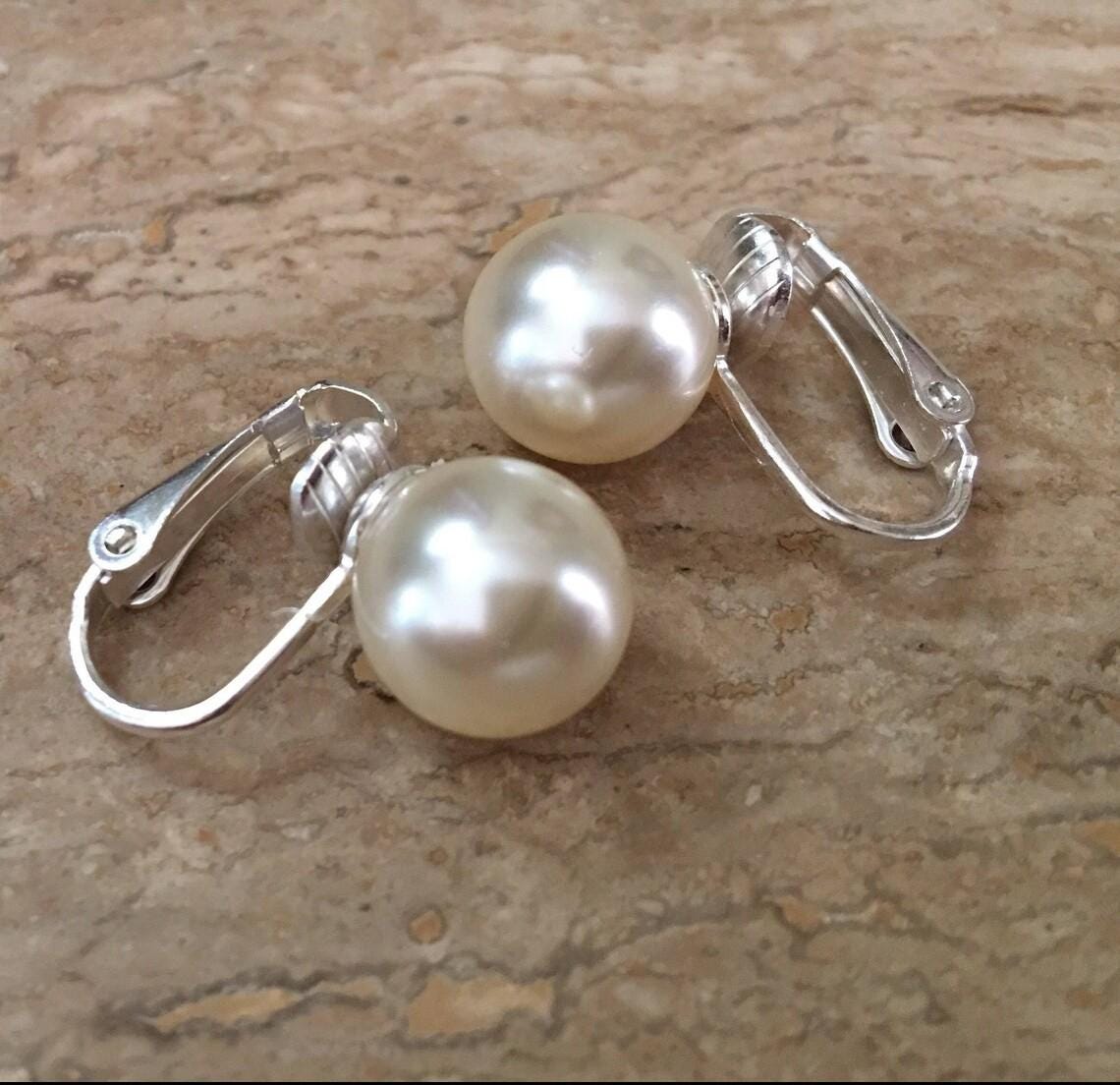Pearl Clip On Earrings