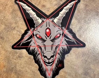 Goat Pentagram Sticker