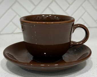 Chocolate Tea Cup & Saucer, P86 Fiestaware