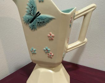 Vintage Butterfly Hull Pottery Pitcher