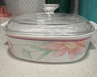 Corning Ware Floral 2 Litter Casserole Dish with Lid