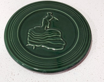 Jade Dancing Lady Hot Plate Trivet, P86 Fiestaware
