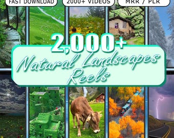 2000+ Natural Landscapes Reels | Viral Environment & Atmosphere Videos for Instagram, TikTok, YouTube Shorts | PLR/MRR Digital Download