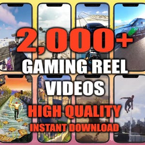 Plus de 2 000 vidéos de rouleaux de jeu | Vidéos virales de jeux vidéo pour Instagram, TikTok, courts métrages YouTube | Téléchargement numérique PLR/MRR