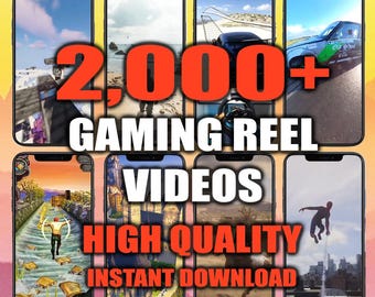 2000+ Gaming Reel Videos | Viral Gaming Videos for Instagram, TikTok, YouTube Shorts | PLR/MRR Digital Download