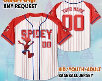 Personalized Spidey and Friends Baseball Jersey, Custom Team Outfit