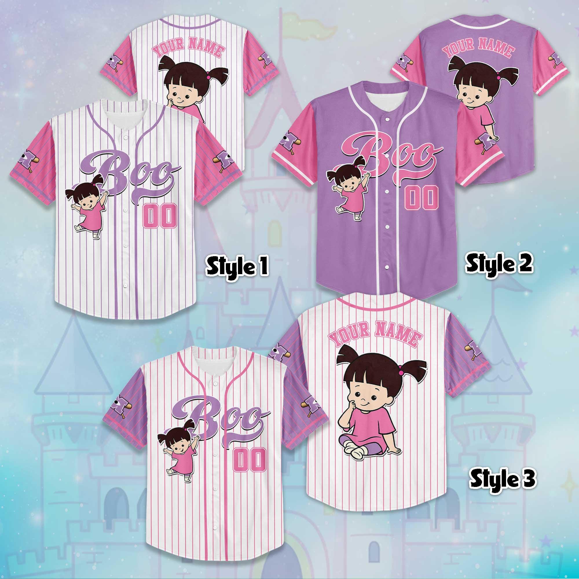 Personalized Boo Monsters Inc Baseball Jersey, Custom Monsters Inc Boo ...