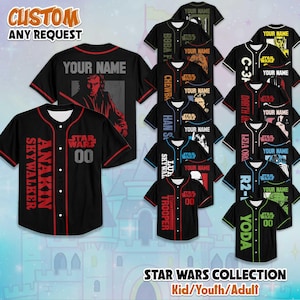Maillot de baseball personnalisé Star Wars, tenue Disneyland