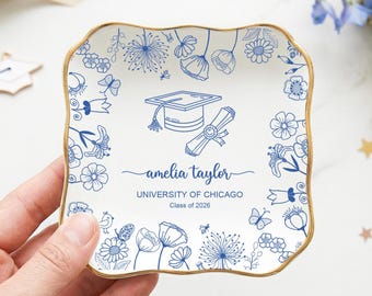 Regalo de graduación 2026, Plato personalizado para joyas de graduación, Regalo para la promoción de 2026, Plato para baratijas de graduación, Regalo para fiesta de graduación, Regalo conmemorativo