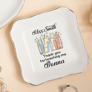 Personalized Teacher Gift, Teacher Ring Dish,Teacher Appreciation Gift,Thank You Teacher Jewelry Dish,Back To School Gift,Teacher Gift