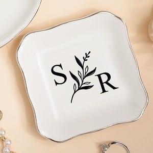 Plato para anillos de compromiso personalizado, regalo personalizado para novia, plato para anillos de boda, soporte para anillos de compromiso, regalos para recién casados, regalos de aniversario