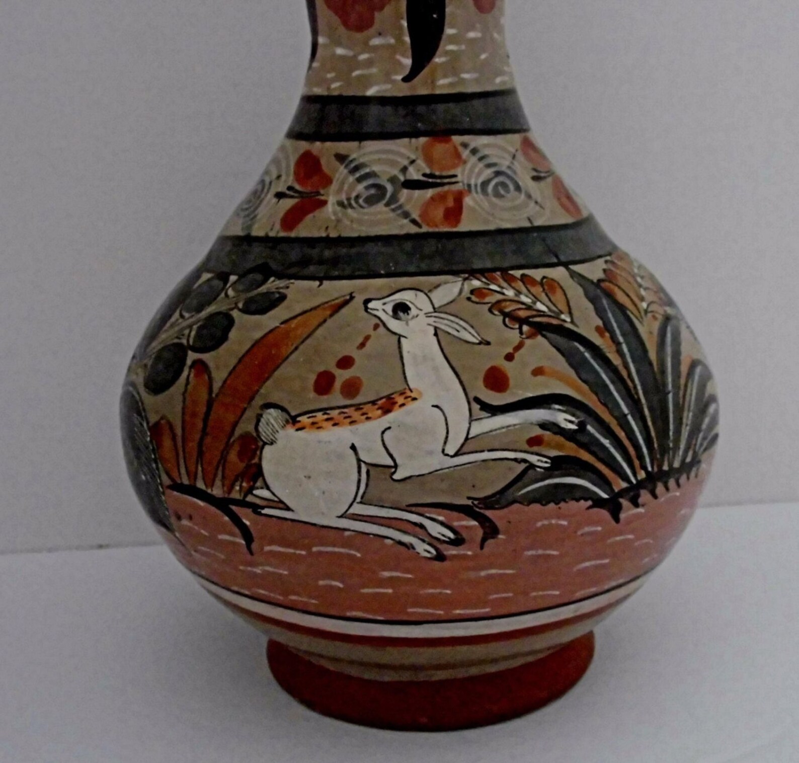 Mexican Pottery ceramic vase in the traditional style Tonala Etsy
