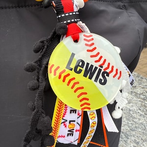 Baseball/Softball Bag Tag with Tassel
