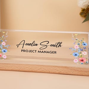Office Name Plate,Custom Acrylic Name Plate,Personalized Name Sign Acrylic Plaque,Office Decor,Custom Desk Name Plaque,Acrylic Name Plaque