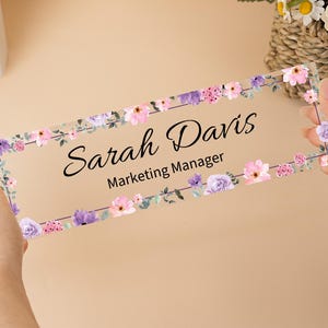 Custom Acrylic Name Plate,Office Name Plate,Personalized Name Sign Acrylic Plaque,Office Decor,Custom Desk Name Plaque,Acrylic Name Plaque
