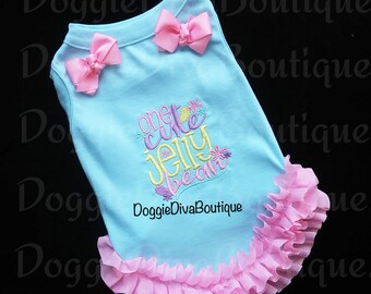 Dog T Shirt, Dog Top, Dog Tee, XS, Small, Medium, with or without bows or ruffles