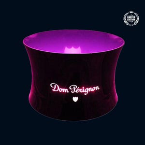 Dom Pérignon LED Light-Up Ice Bucket | Luxury Acrylic Cooler | Party Bar Display | Fits 6-8 Champagne Bottles | Brand New | Rare Showstopper