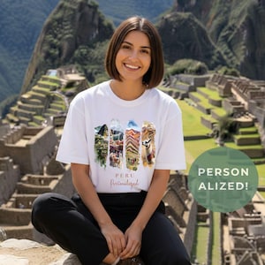 Chemise Pérou à Personnaliser | t-shirt d'aventure andine | Chemise de voyage colorée en Amérique latine
