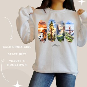 California Sweatshirt | West Coast Vibes | Oversized State San Francisco Crewneck