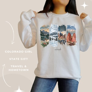 Colorado Sweatshirt | Mountain Vibes & City Views Sweater | Oversized State Adventure Crewneck