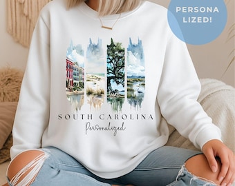 Personlig South Carolina-tröja | Mysig Southern Travel-tröja
