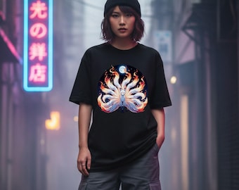 Anime Kitsune Shirt | Japanischer Fuchs | Harajuku Tee Japan