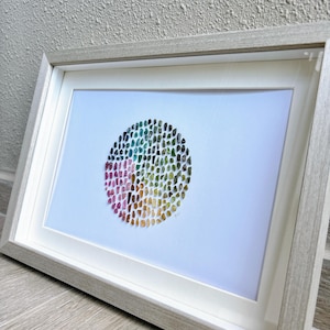 Handmade Tourmaline Gemstone Wall Art: Natural Mineral & Crystal Painting