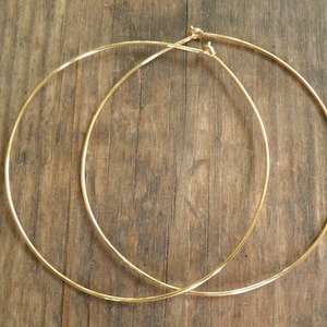Thin Gold Hoops, Large Gold Hoops, Simple Hoop Earrings, High Quality Gold Hoops, 14k Gold Filled Hoops, Gold hoops, Gold Wire Hoop Earrings