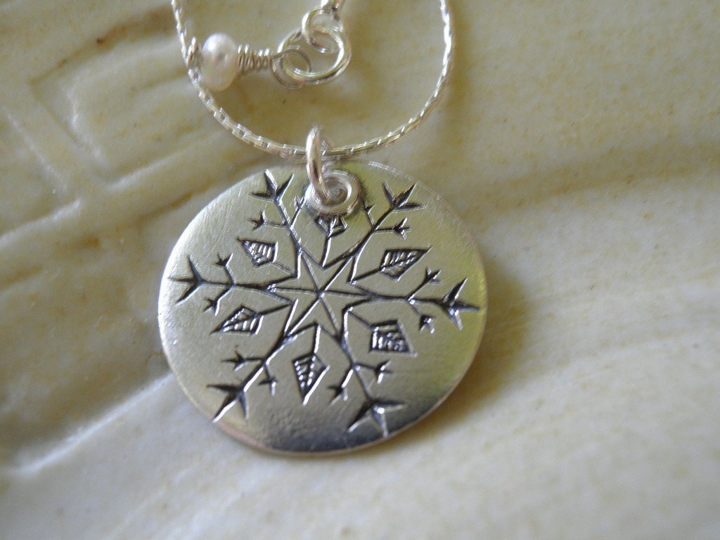 SALE Mens Gift Snowflake Jewelry Silver 
