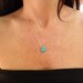 Turquoise Necklace, 14k Gold Filled, Sterling Silver, Drop Necklace Gold, Teardrop Pendant, Bridesmaid Gift, Thin Gold Chain, Gift for Maids 
