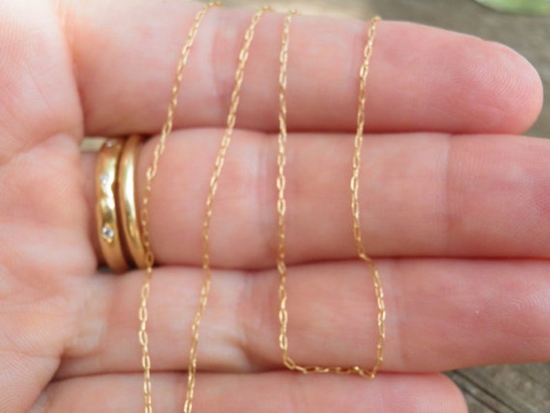 Gold Chain, Everyday delicate Boho and minimalist Gold necklace, Simple Gold Chain, Dainty Gold Necklace, Sale image 3