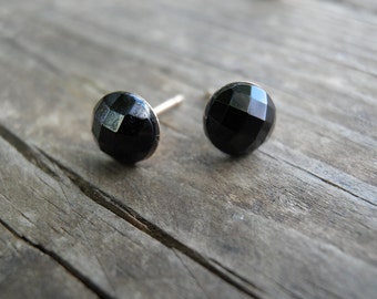 October Birthday, Black Onyx Studs, Gold Stud Earrings, Birthstone Stud Earrings, 6mm Opal, Turquoise, Labradorite Studs, Statement Jewelry