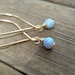 Opal Earrings, Opal Dangle Earrings, White Opal, Blue Opal Dangle Earrings, Blue Opal Earrings ,Silver Dangle Earrings ,october birthstone