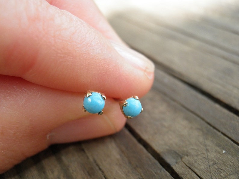 The Tiniest Turquoise stud