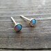Opal Earrings, Opal Stud Earrings, White Opal Studs, Blue Opal Stud Earrings, Blue Opal Earrings ,silver stud earrings ,october birthstone
