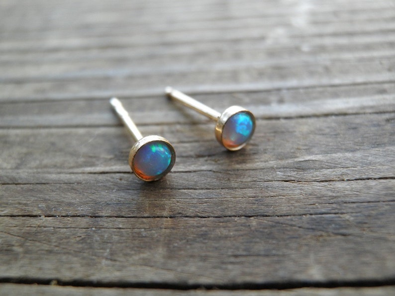 Opal Earrings, Opal Stud Earrings, White Opal Studs, Blue Opal Stud Earrings, Blue Opal Earrings ,silver stud earrings ,october birthstone 
