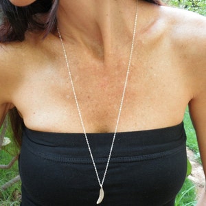 Long Gold Feather Necklace, Layered Gold Feather Necklace, Minimalist Pendant, Gold Pendant, Delicate 14k Gold Filled Necklace