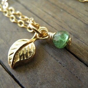 Tiny Gold Leaf Necklace Dainty Silhouette Leaf Necklace Simple necklace 30PCS-N107