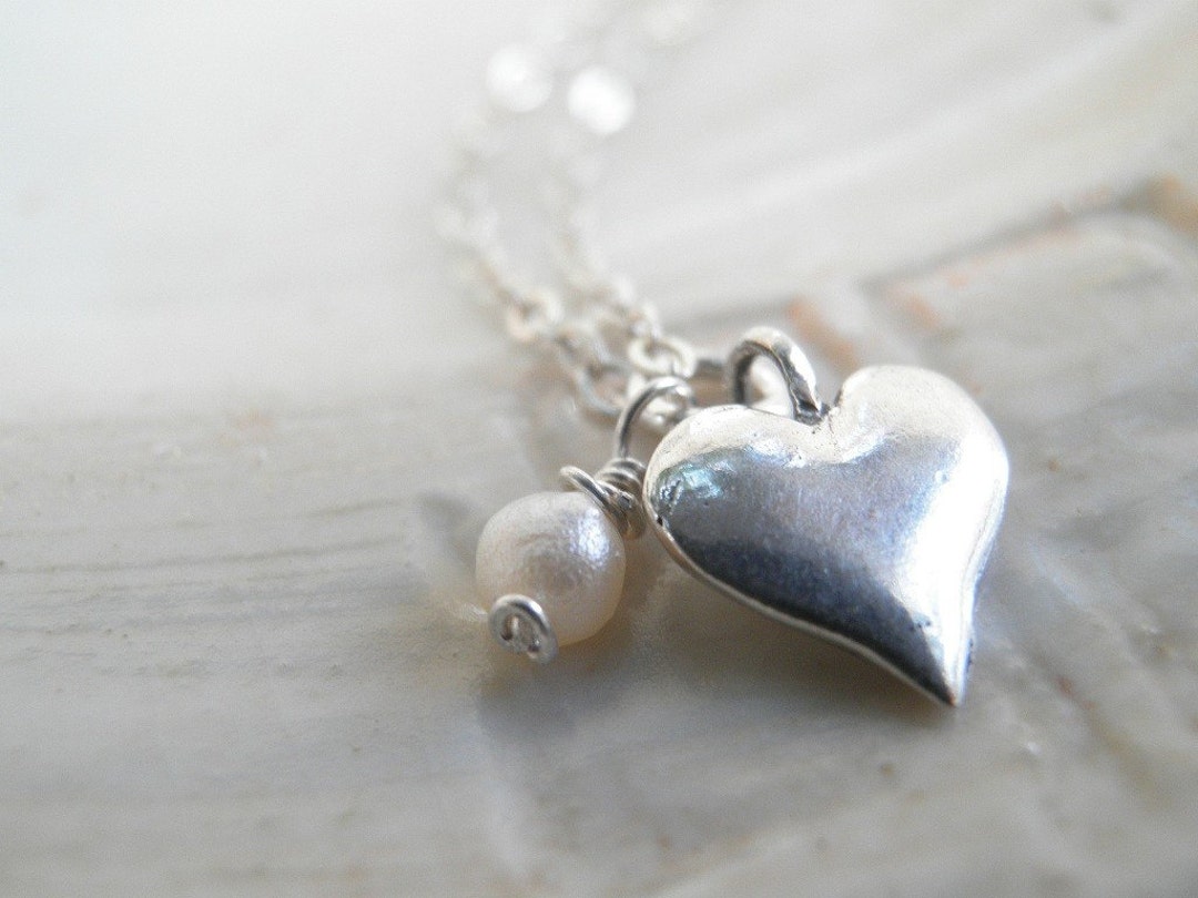 Valentines Day Gift, Heart Pendant, Heart Jewelry, June