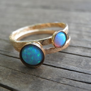 Opal Ring, Statement Ring, Gold Stackable Ring, Statement Gemstone Ring, Stacking Rings, Stackable, Opal Jewelry, Turquoise Ring, Opal Rings