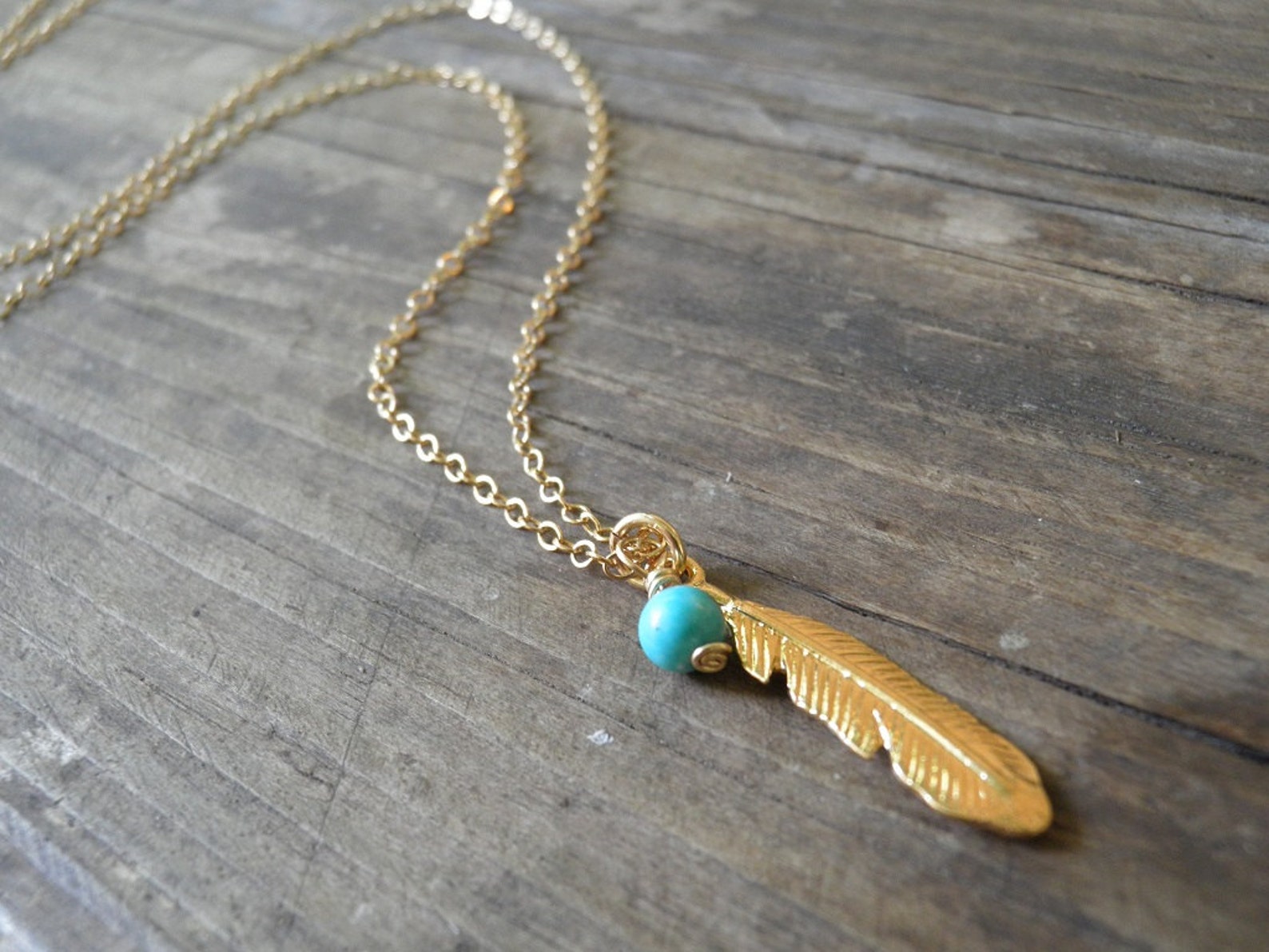 Feather Jewelry LONG Gold Necklace Delicate Gold Feather Etsy