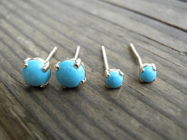 The Tiniest Turquoise stud main image 1