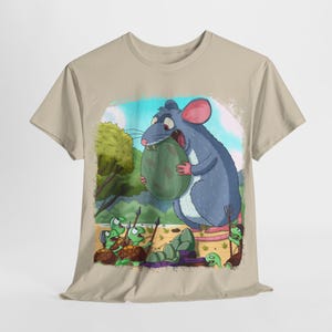 Camiseta divertida de rata robando huevos de tortuga - Camiseta unisex de dibujos animados, linda camiseta de animal, divertida camiseta, camiseta novedosa, regalo para amantes de los animales