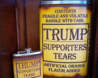 Giant 64oz Leather Bound Flask - Trump Supporter's Tears
